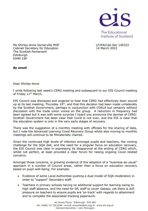 EIS Letter